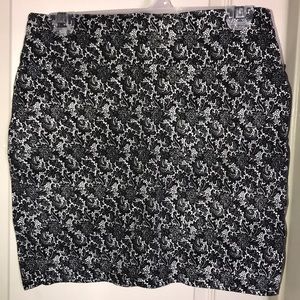 Lace Print Mini Skirt